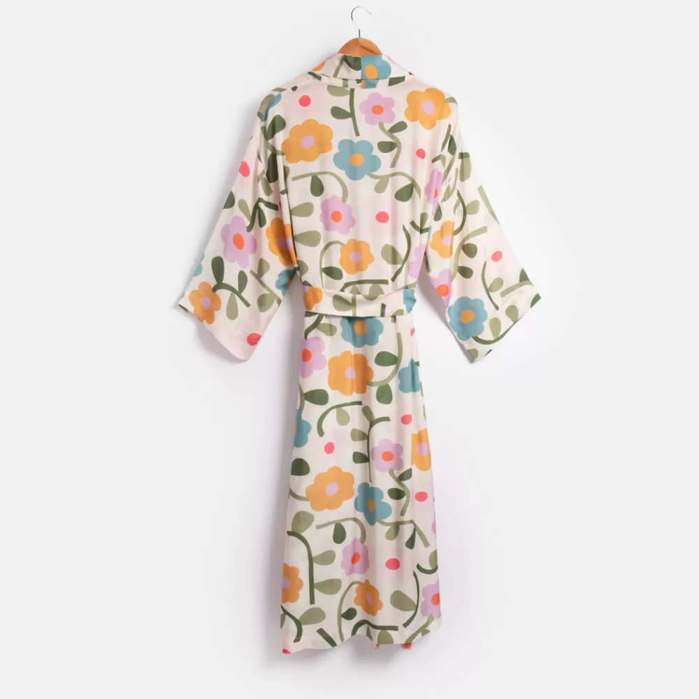 Multi Bloom Dressing Gown>Caroline Gardner Best