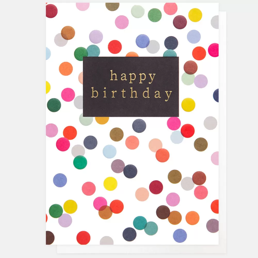 Multi Coloured Dots Happy Birthday Card>Caroline Gardner Fashion