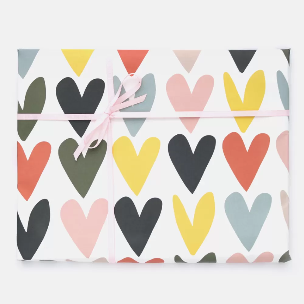 Multi Coloured Hearts Wrapping Paper>Caroline Gardner Best Sale