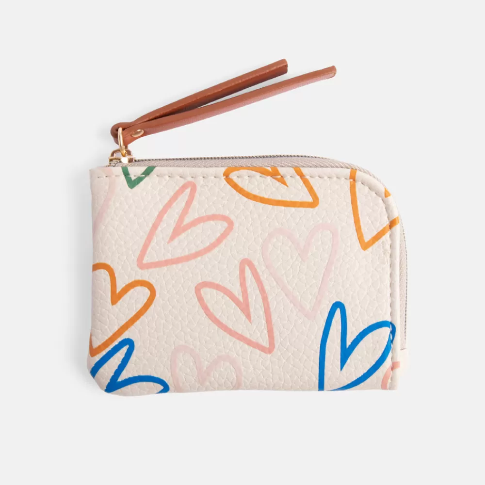 Multi Outline Hearts Corner Purse>Caroline Gardner Store