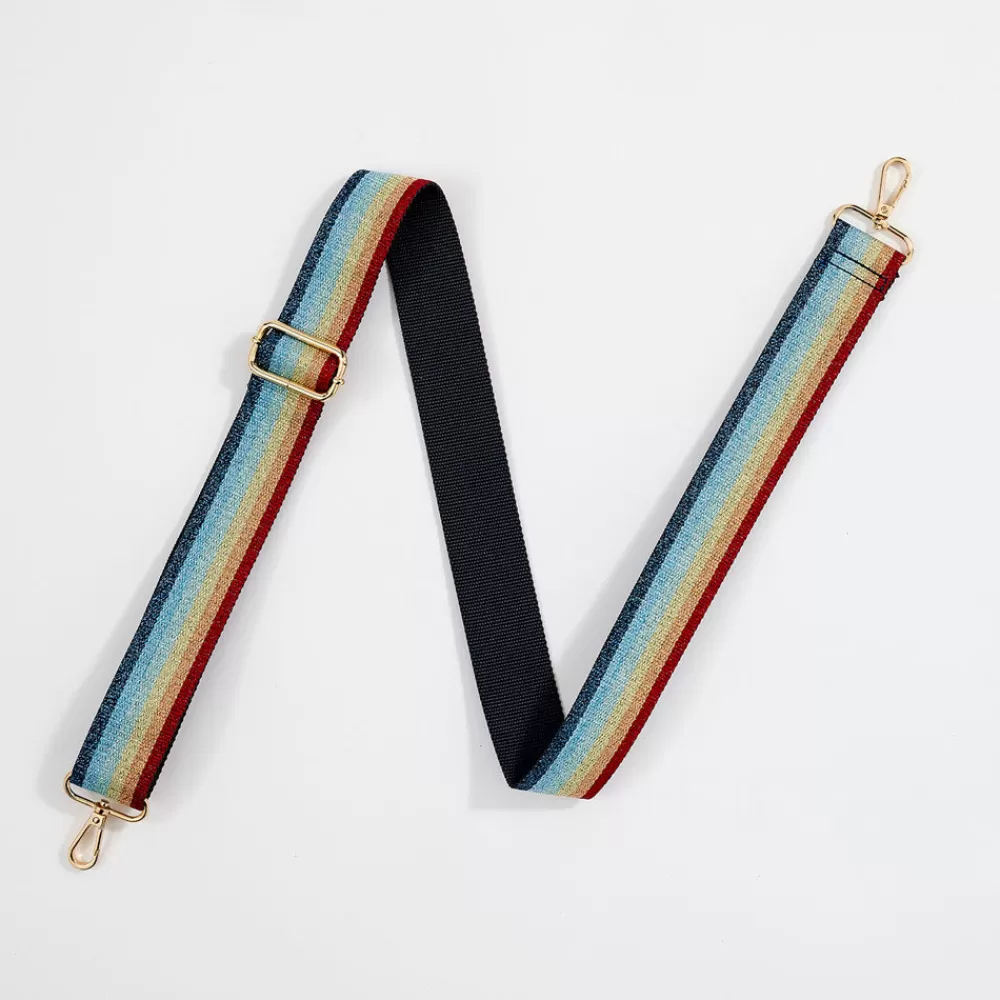 Multi Rainbow Webbing Handbag Strap>Caroline Gardner Store