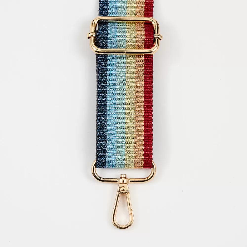 Multi Rainbow Webbing Handbag Strap>Caroline Gardner Store