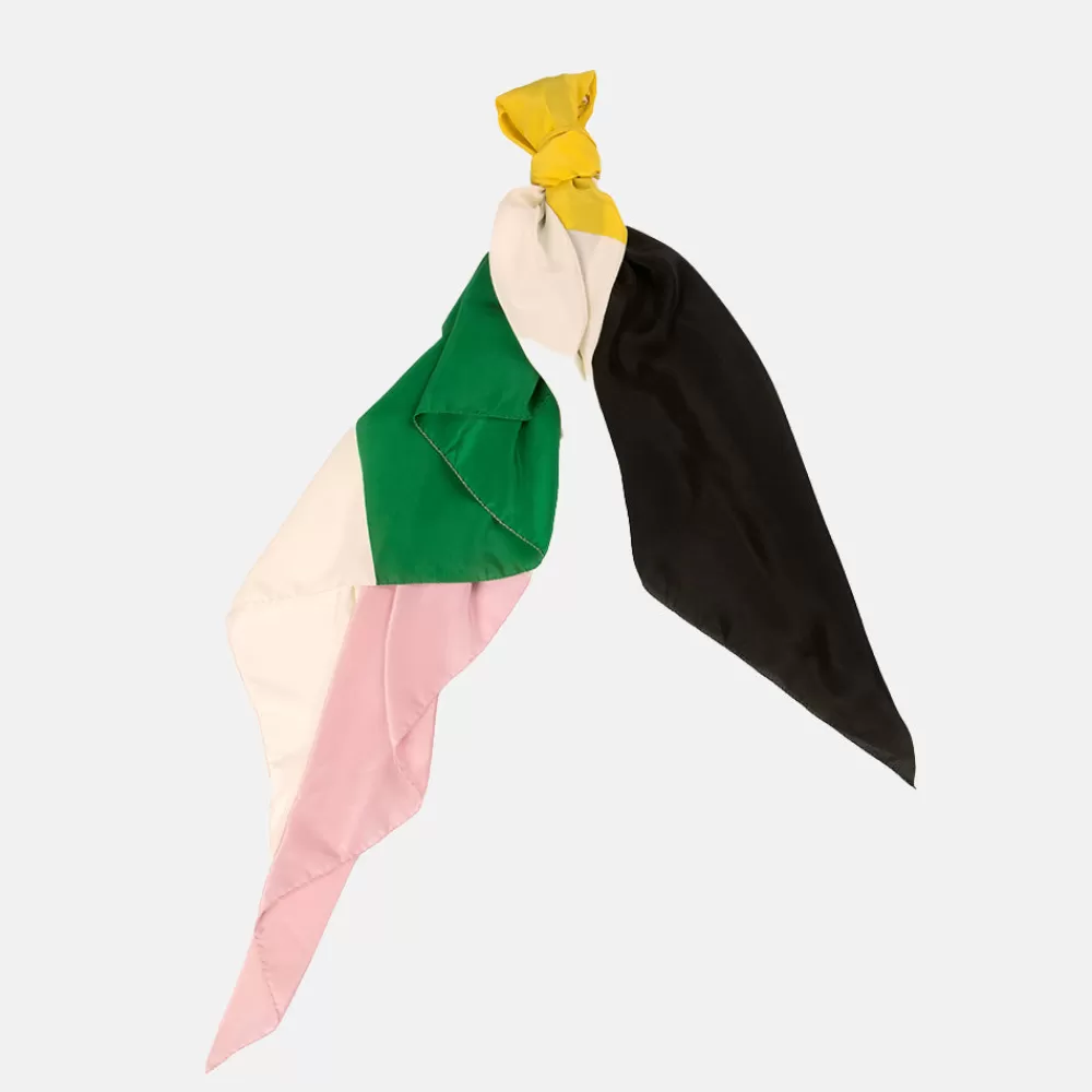 Multi Triangle Silk Scarf>Caroline Gardner Clearance