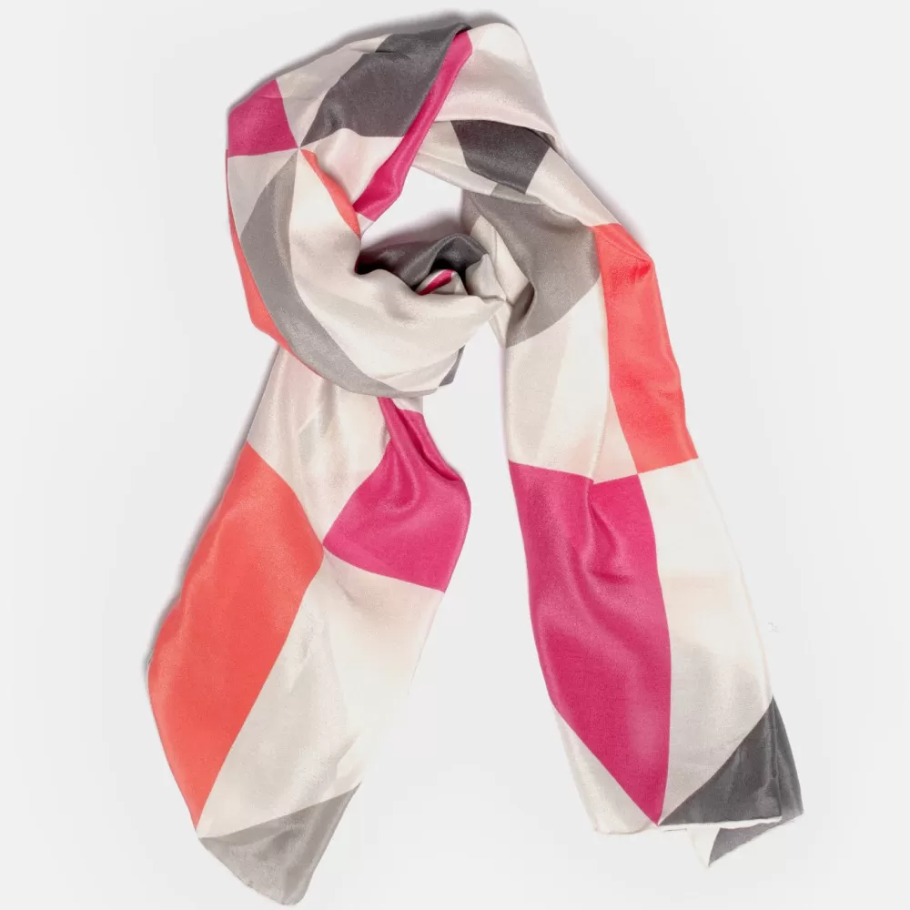 Multi Triangle Silk Scarf>Caroline Gardner Cheap