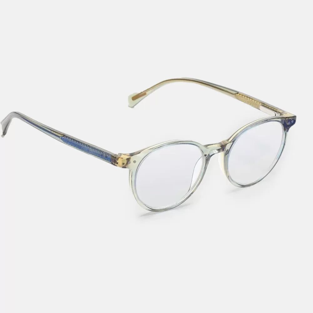 Olive Crystal 'Case Closed' Reading Glasses>Caroline Gardner Shop