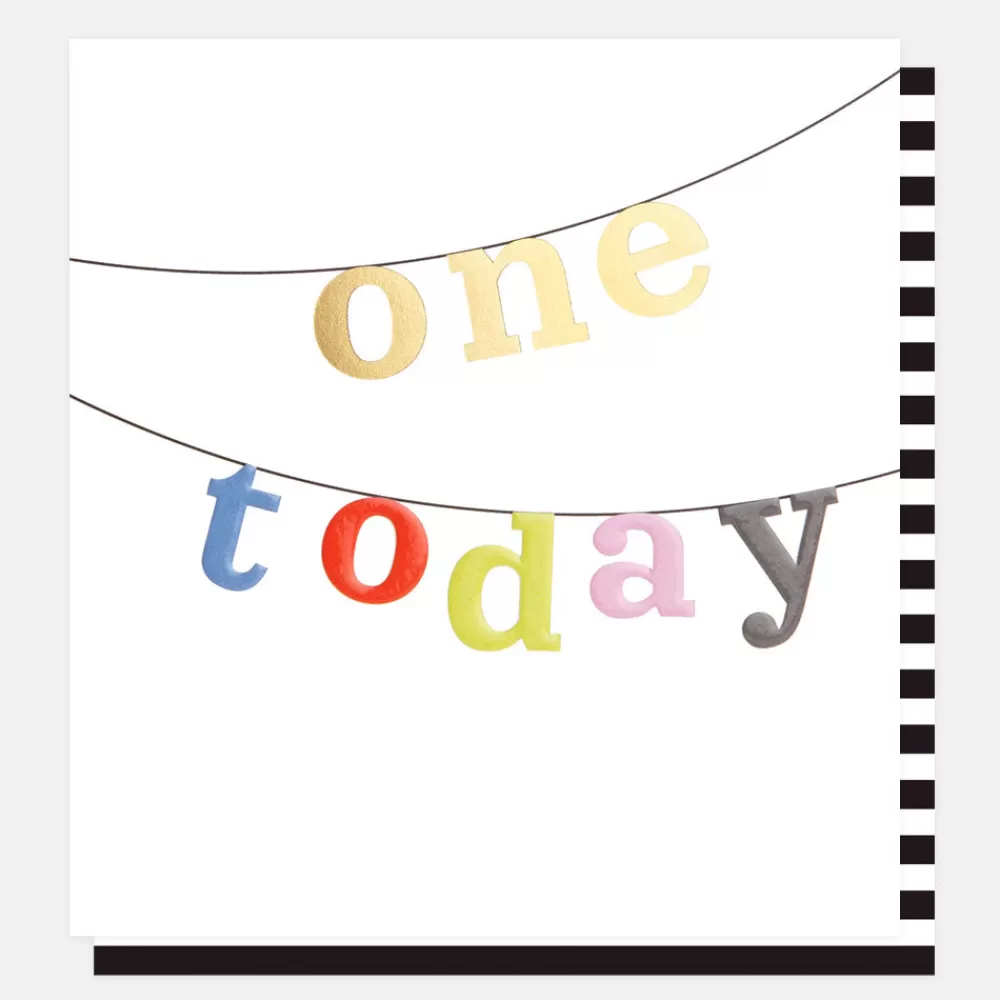 One Today Bunting 1st Birthday Card>Caroline Gardner Cheap