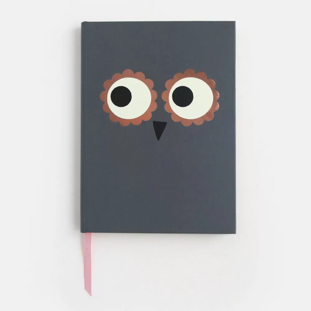 Owl Slim Casebound Hardback Notebook>Caroline Gardner Shop