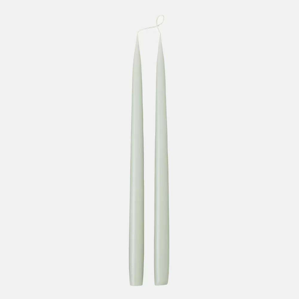 Pale Green Tall Taper Dinner Candles Set of 2>Caroline Gardner Online