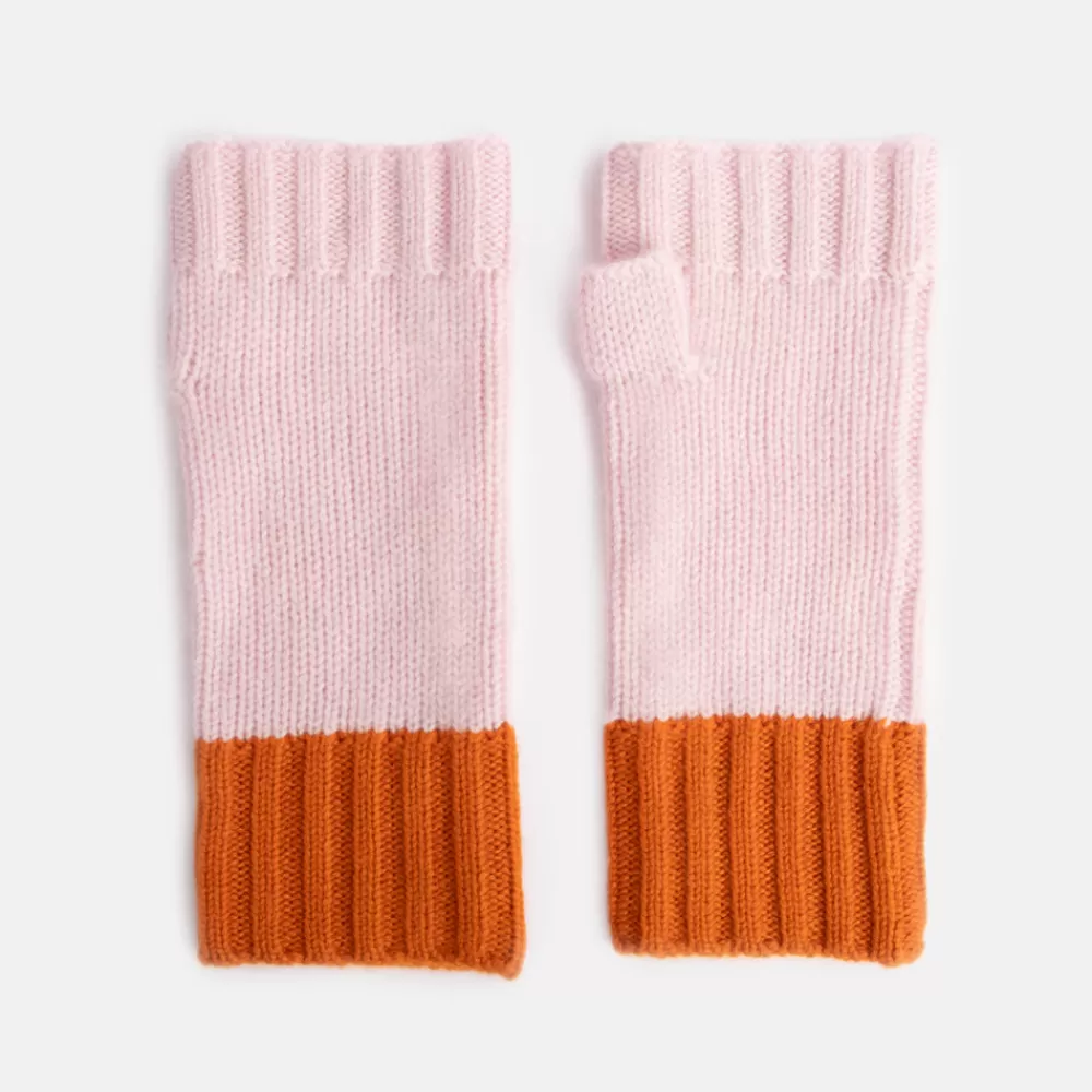 Pale Pink/Orange Cashmere Wrist Warmers>Caroline Gardner Flash Sale