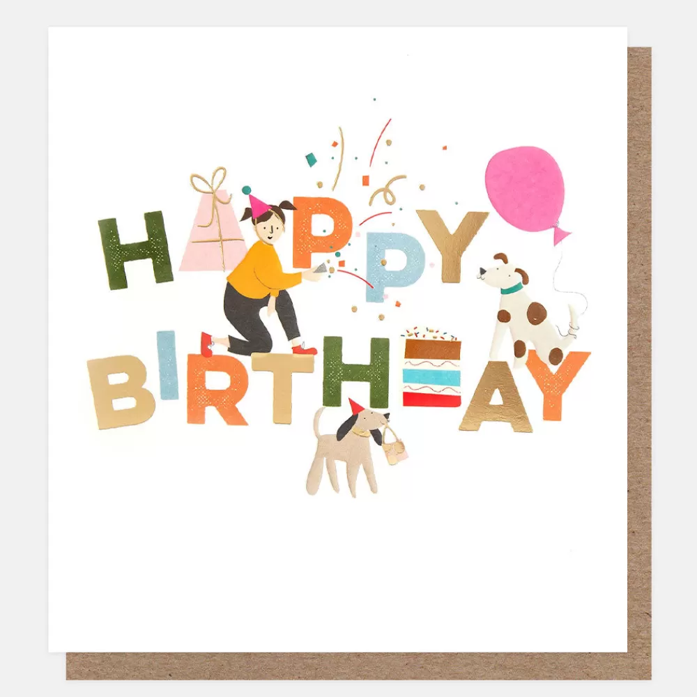 Party Dogs Happy Birthday Card>Caroline Gardner Clearance