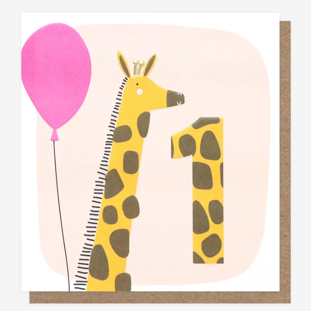 Party Giraffe 1st Birthday Card>Caroline Gardner Shop