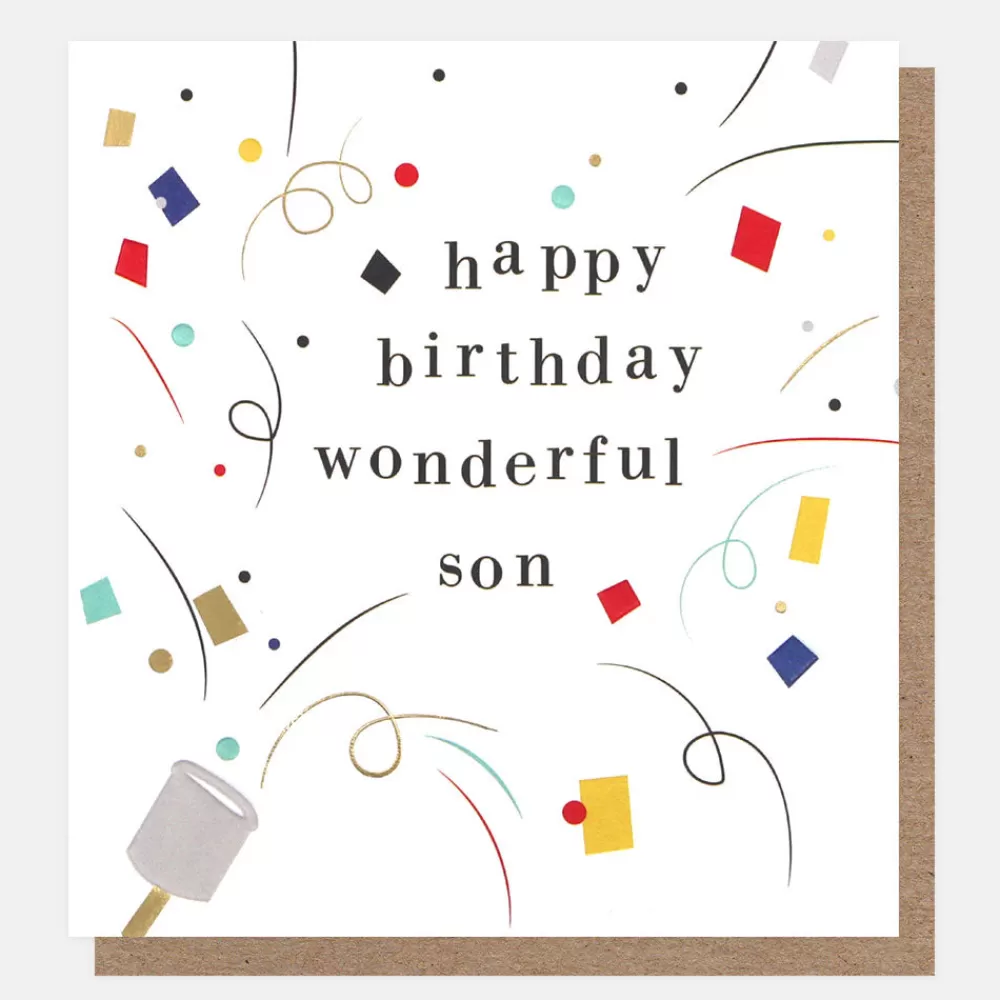 Party Popper Birthday Card For Son>Caroline Gardner Store