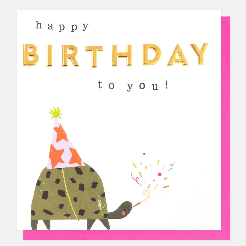 Party Tortoise Birthday Card>Caroline Gardner Clearance