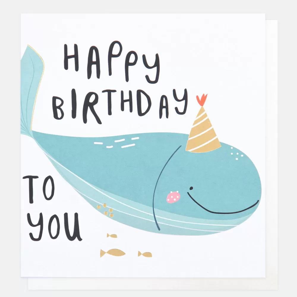 Party Whale Birthday Card>Caroline Gardner Sale