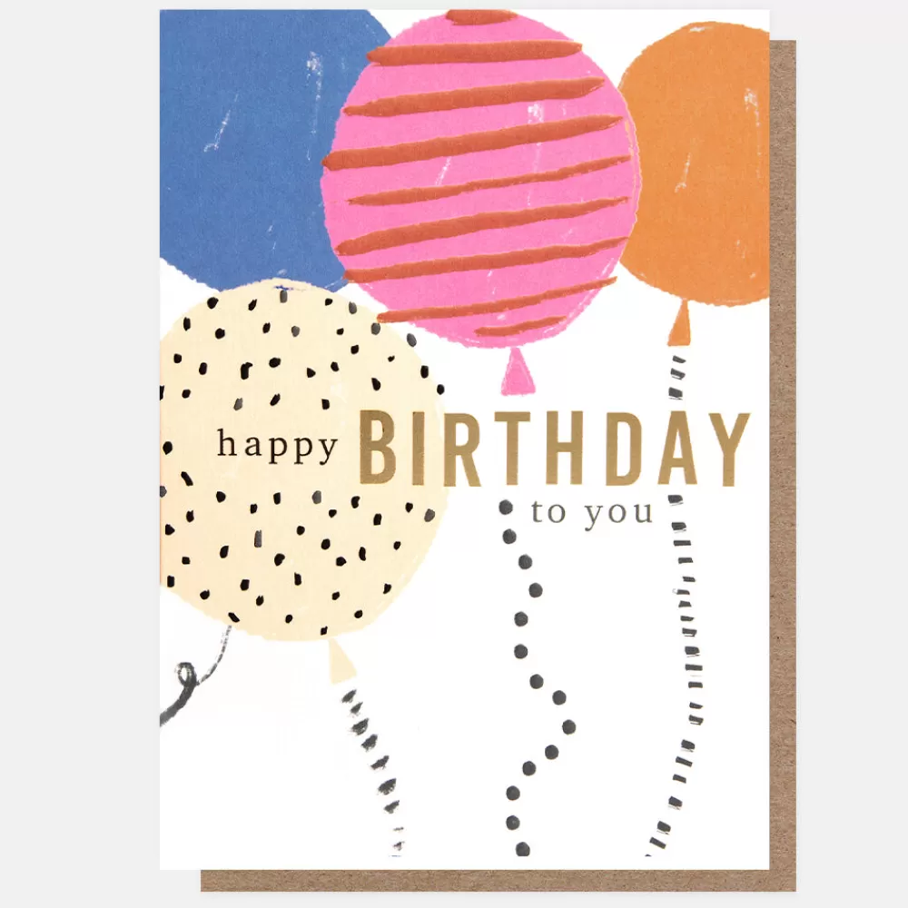 Patterned Balloons Happy Birthday To You Card>Caroline Gardner Best Sale