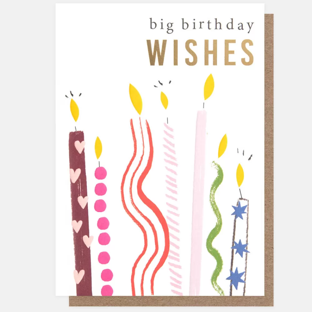 Patterned Candles Big Birthday Wishes Card>Caroline Gardner Best Sale