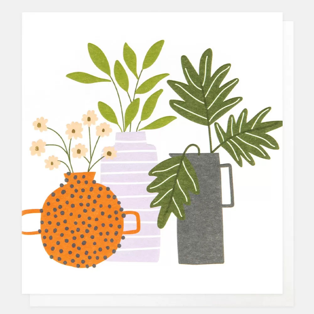 Patterned Vases With Plants Everyday Card>Caroline Gardner Outlet