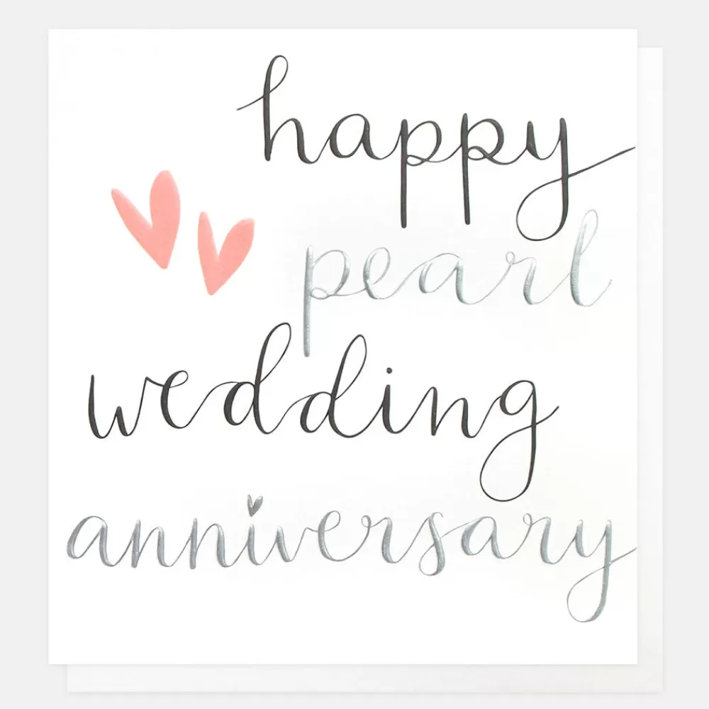 Pearl Wedding Anniversary Card>Caroline Gardner Shop