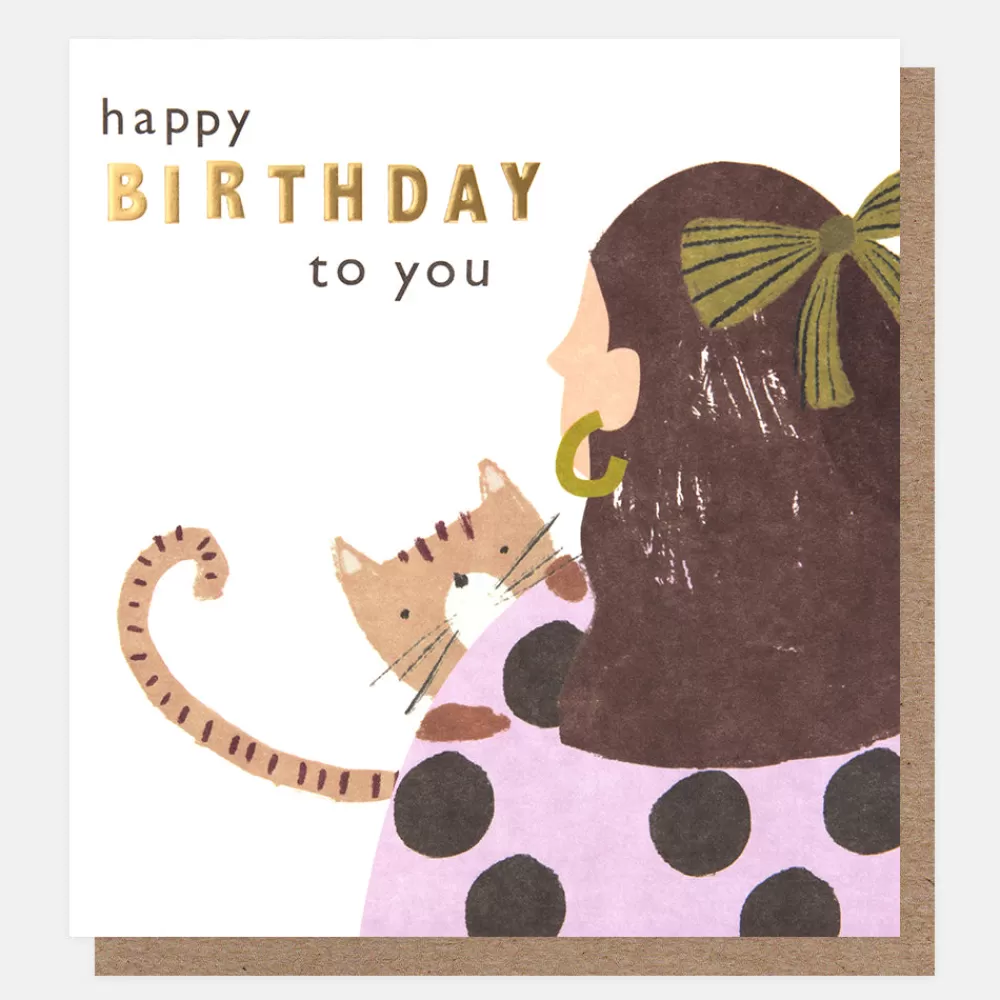 Peeping Cat Happy Birthday To You Card>Caroline Gardner Best Sale