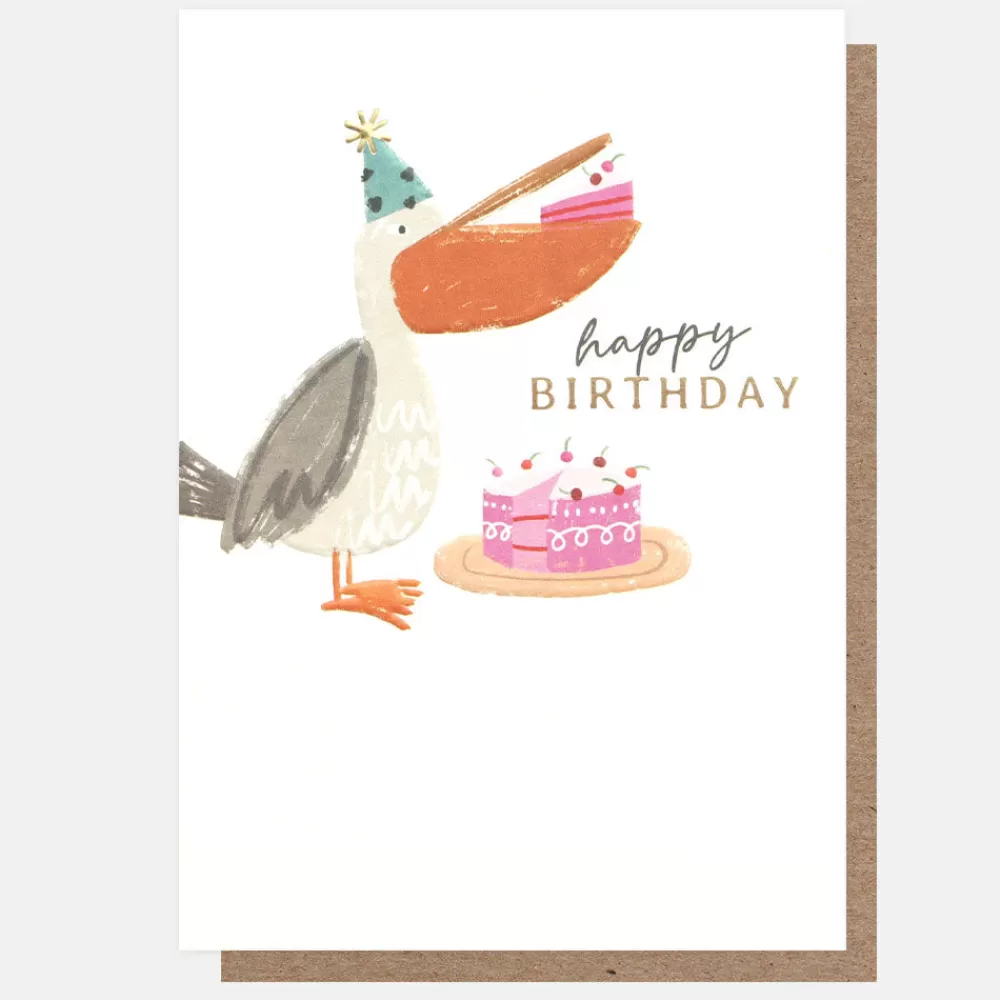 Pelican & Cake Birthday Card>Caroline Gardner Discount