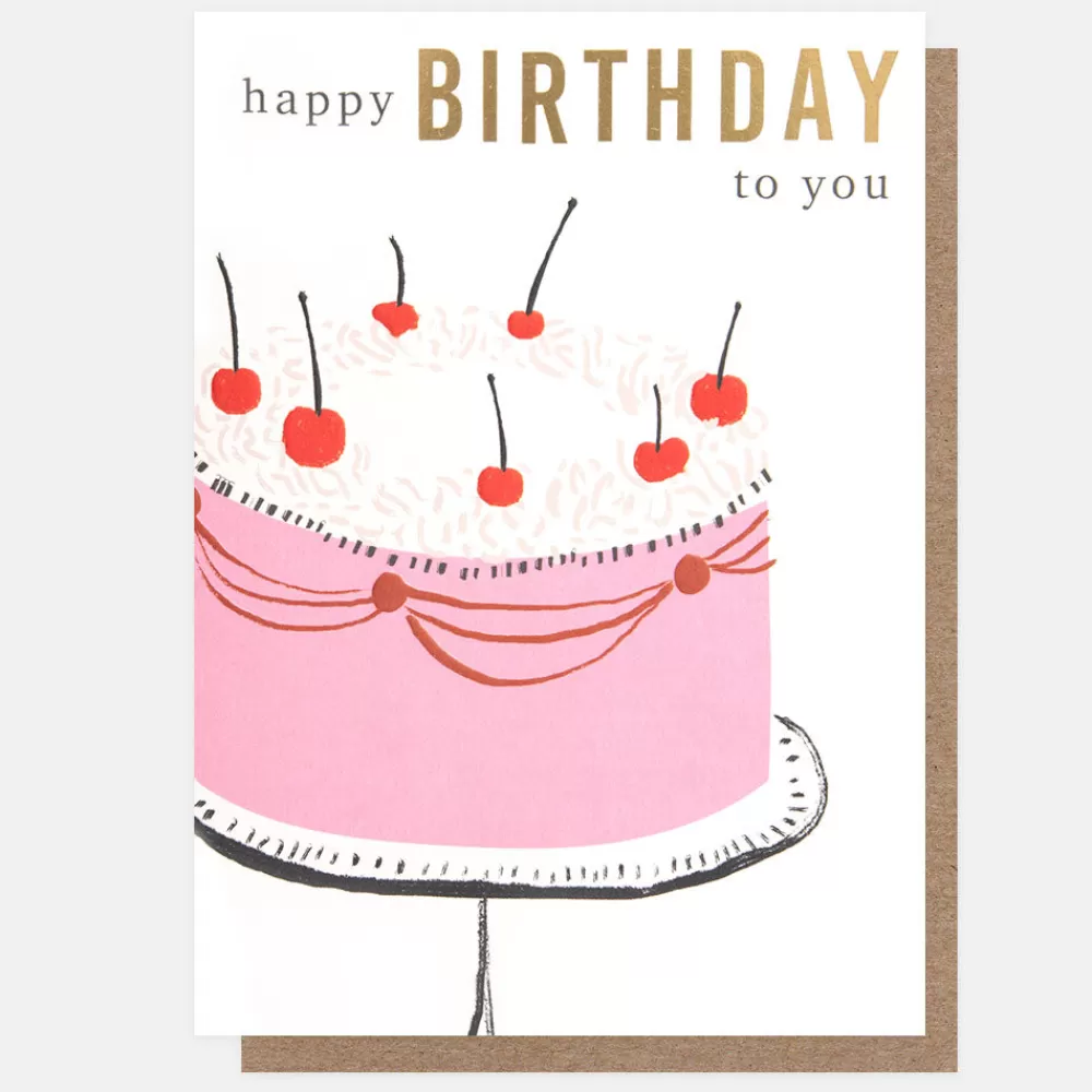 Pink Cake & Cherries Birthday Card>Caroline Gardner Cheap