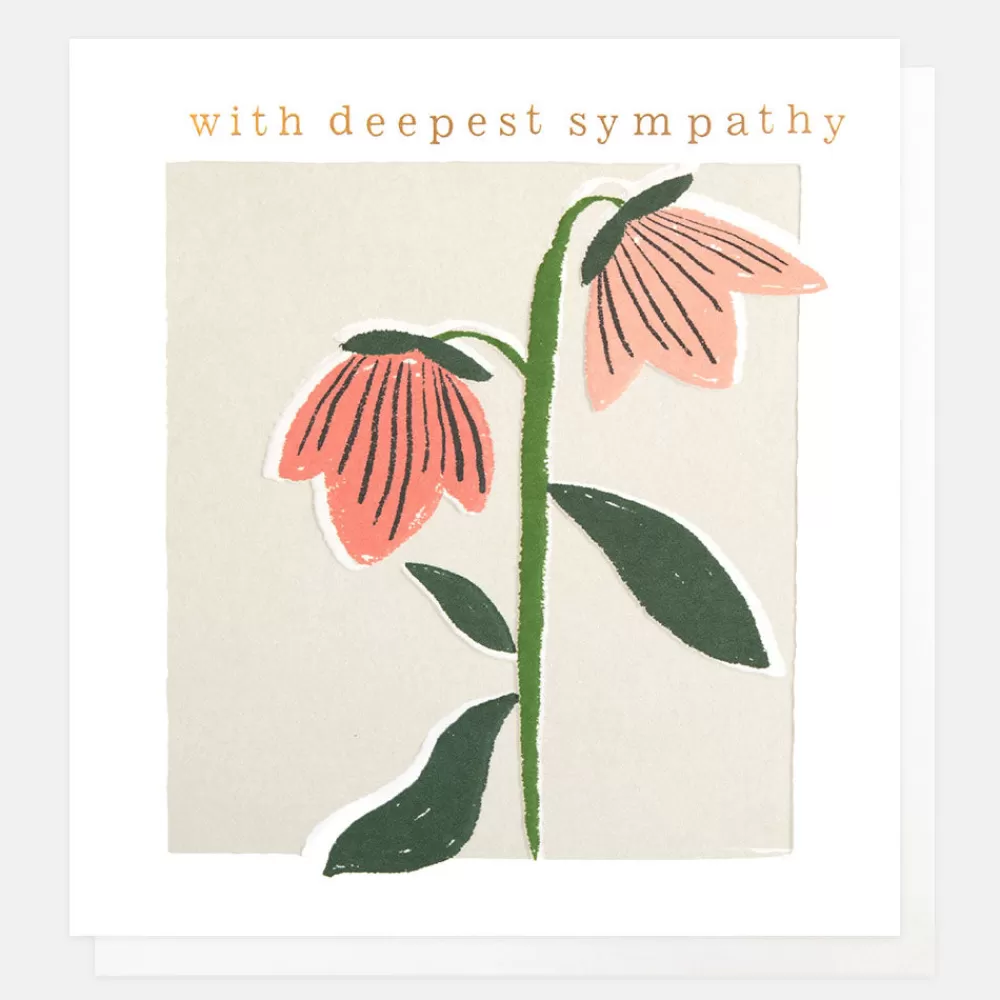 Pink Flowers Sympathy Card>Caroline Gardner Best