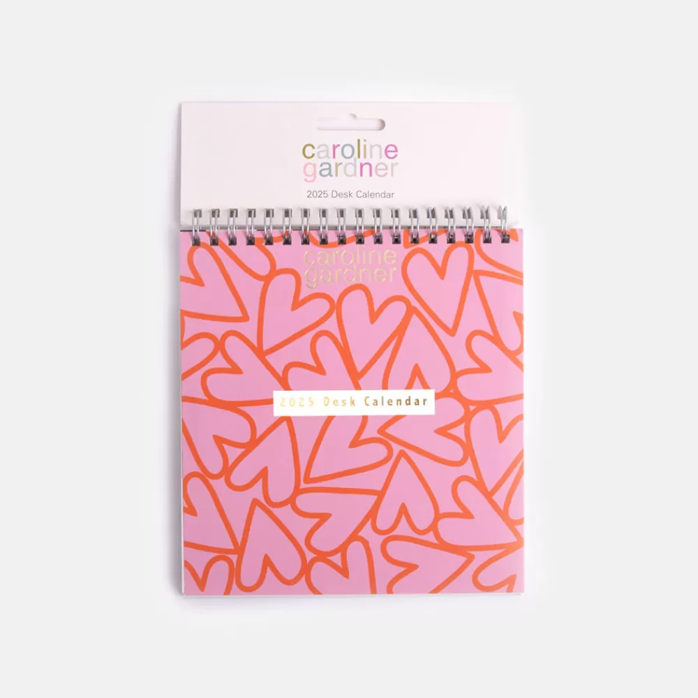 Pink Hearts 2025 Desk Calendar>Caroline Gardner Cheap