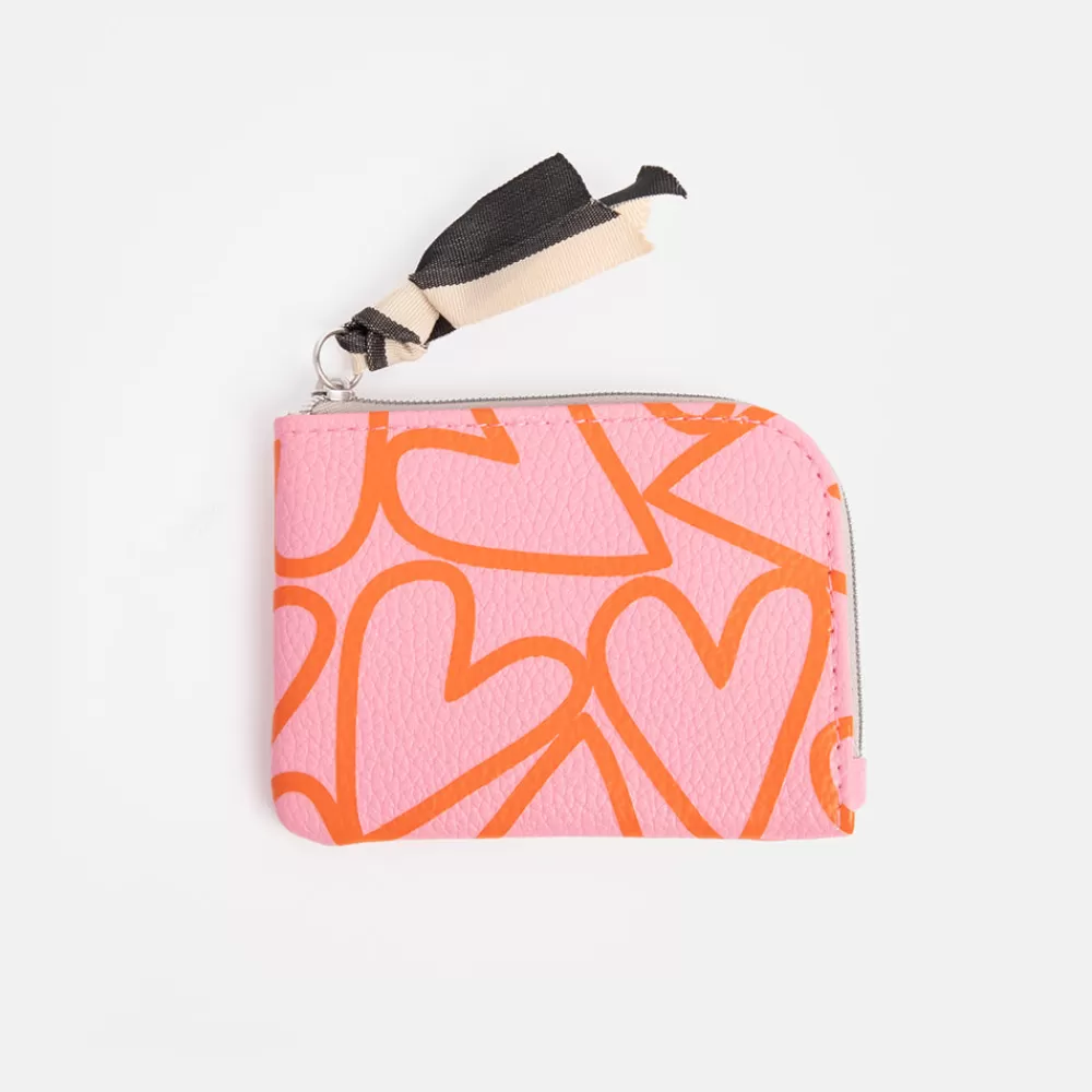 Pink Hearts Corner Purse>Caroline Gardner Hot