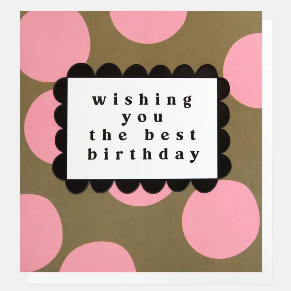 Pink Polka Dot Best Birthday Card>Caroline Gardner Discount