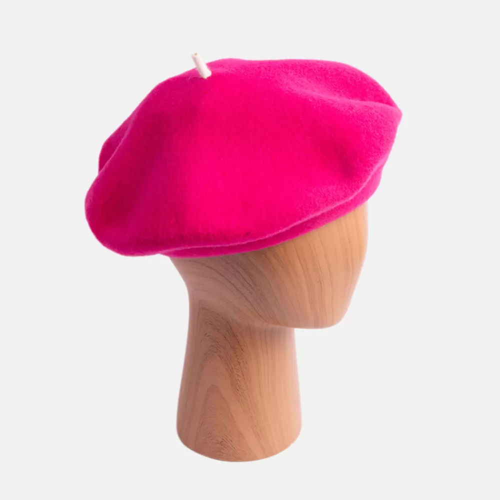 Pink Pure Merino Classic Beret>Caroline Gardner Sale