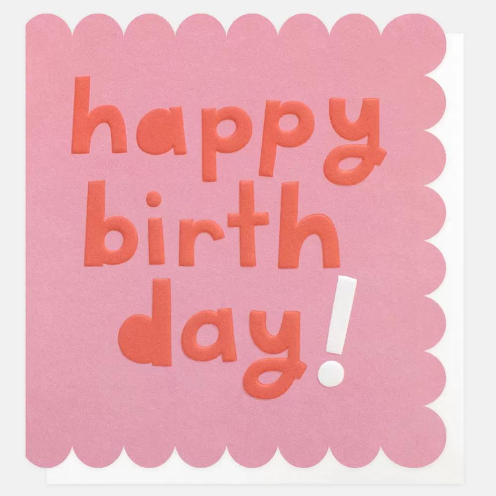 Pink Scallop Birthday Card>Caroline Gardner Sale