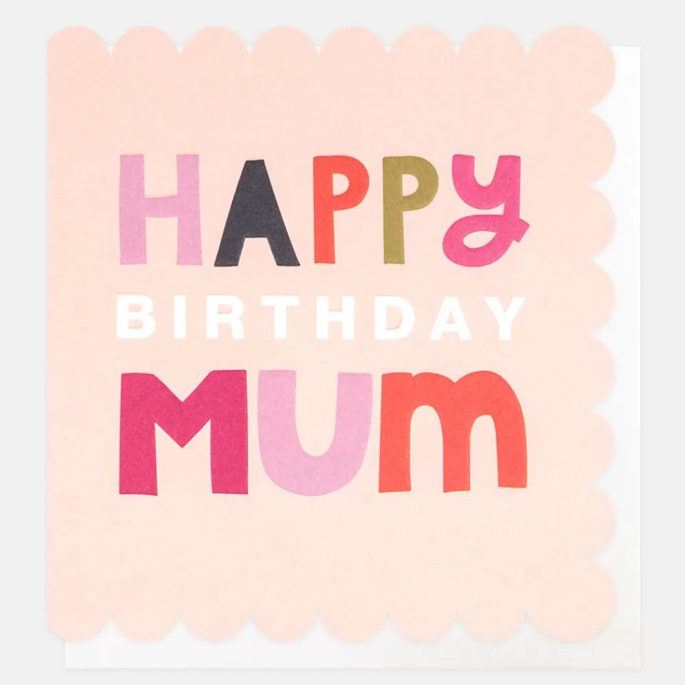 Pink Scallop Birthday Card For Mum>Caroline Gardner Outlet