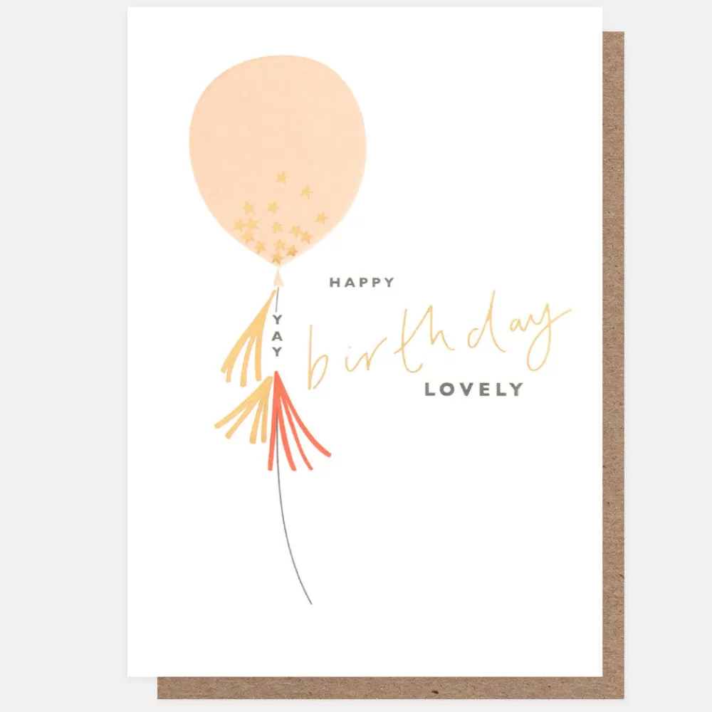 Pink Sparkly Balloon Birthday Card>Caroline Gardner Store