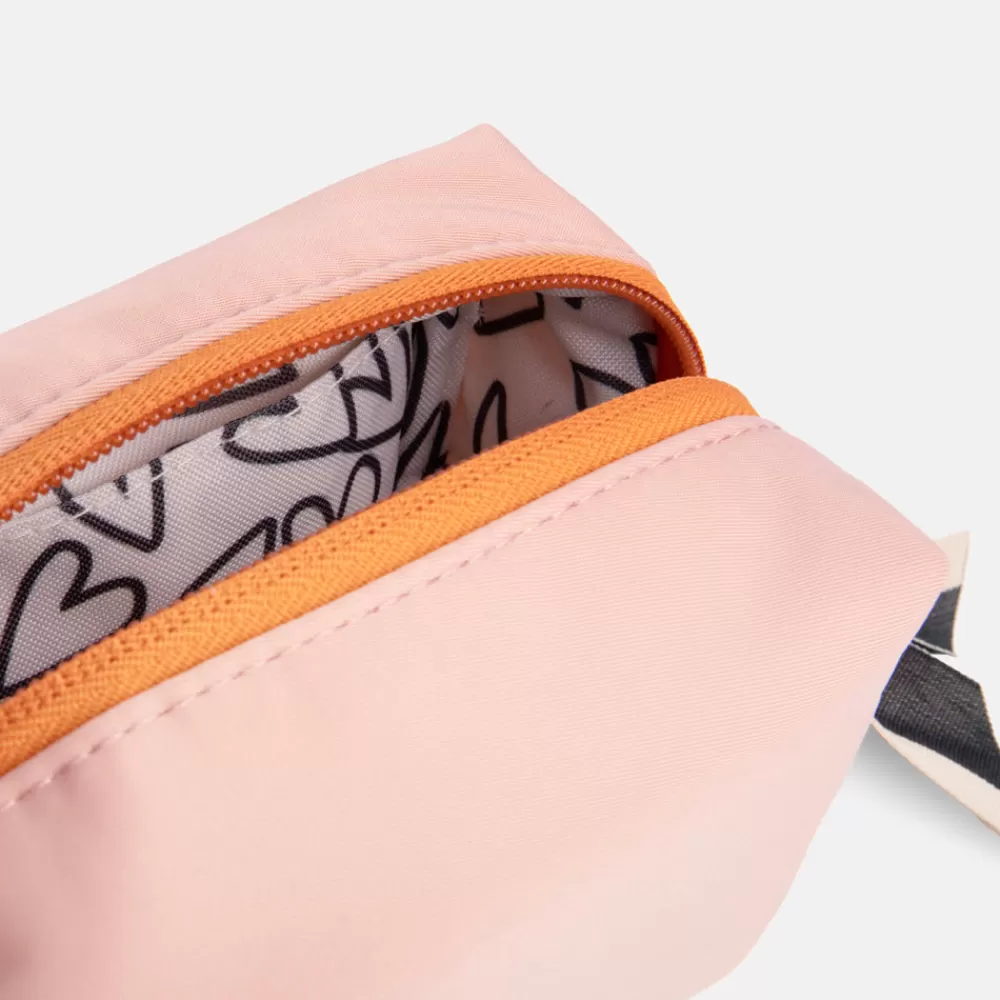 Pink/Orange Nylon Mini Cube Cosmetic Bag>Caroline Gardner Outlet