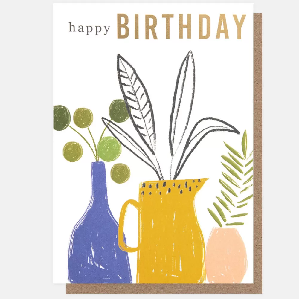 Plants In Vases Happy Birthday Card>Caroline Gardner Hot