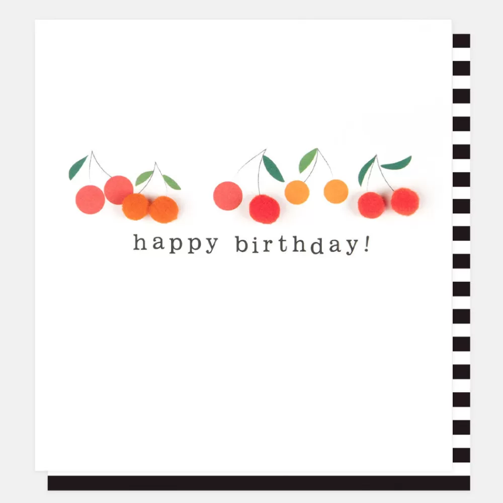 Pom Pom Cherries Birthday Cards>Caroline Gardner Fashion