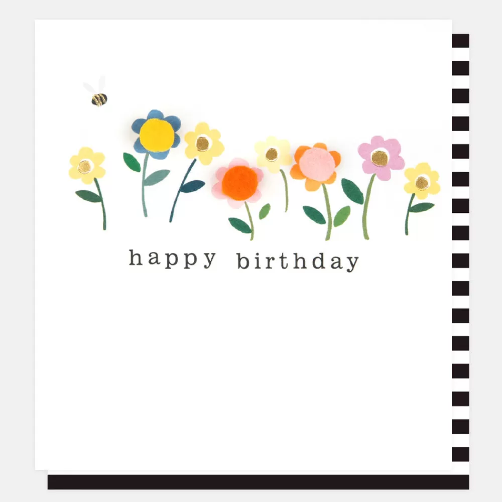 Pom Pom Flowers Birthday Card>Caroline Gardner Store