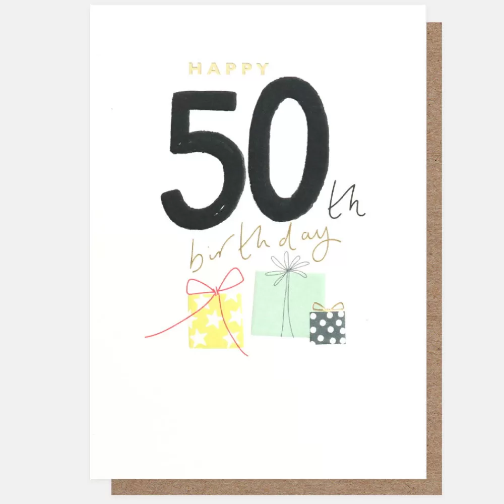 Presents 50th Birthday Card>Caroline Gardner Best