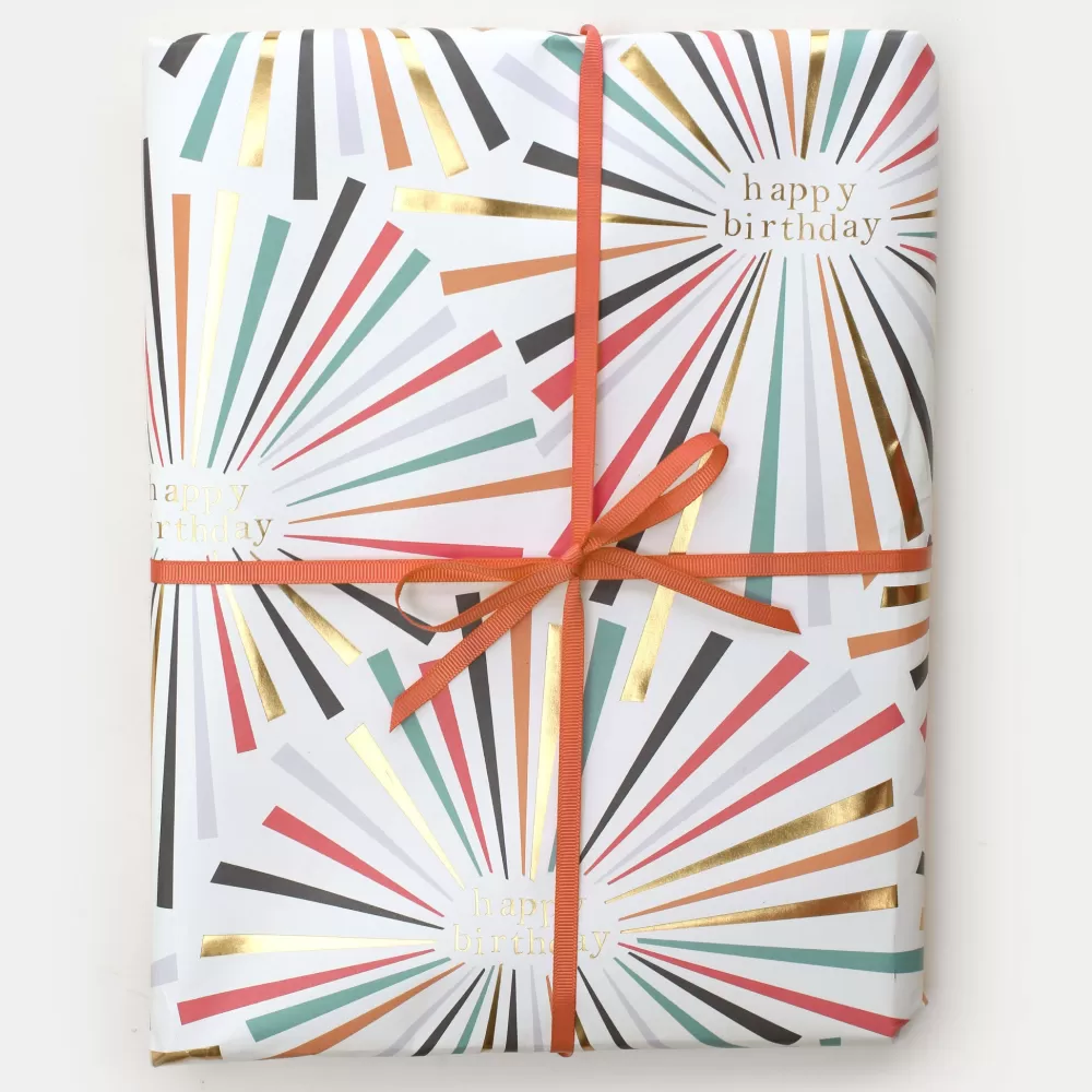 Rainbow Burst Birthday Wrapping Paper>Caroline Gardner Best Sale