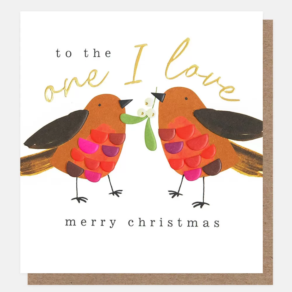 Robins & Mistletoe To The One I Love Christmas Card>Caroline Gardner Best