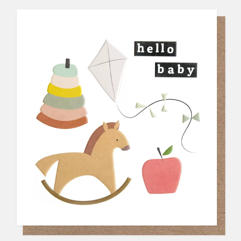 Rocking Horse Hello Baby Card>Caroline Gardner Best