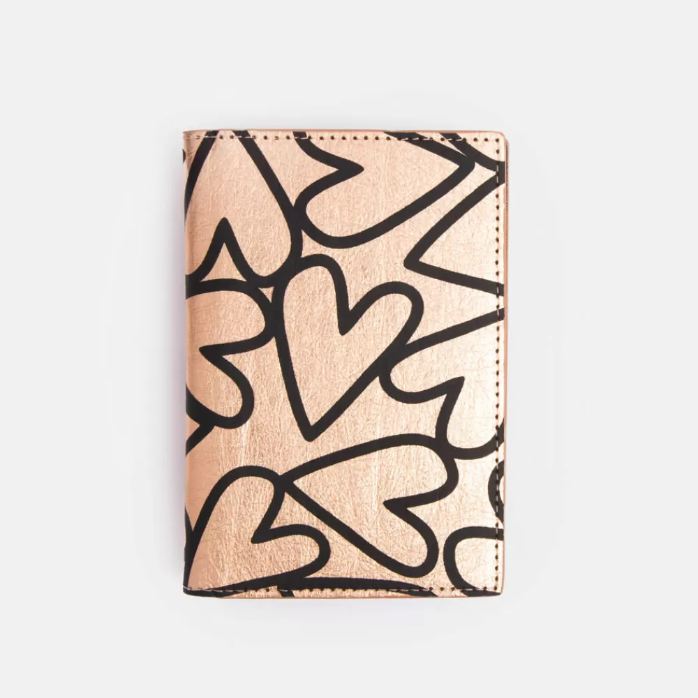 Rose Gold Hearts Passport Card Holder>Caroline Gardner Cheap