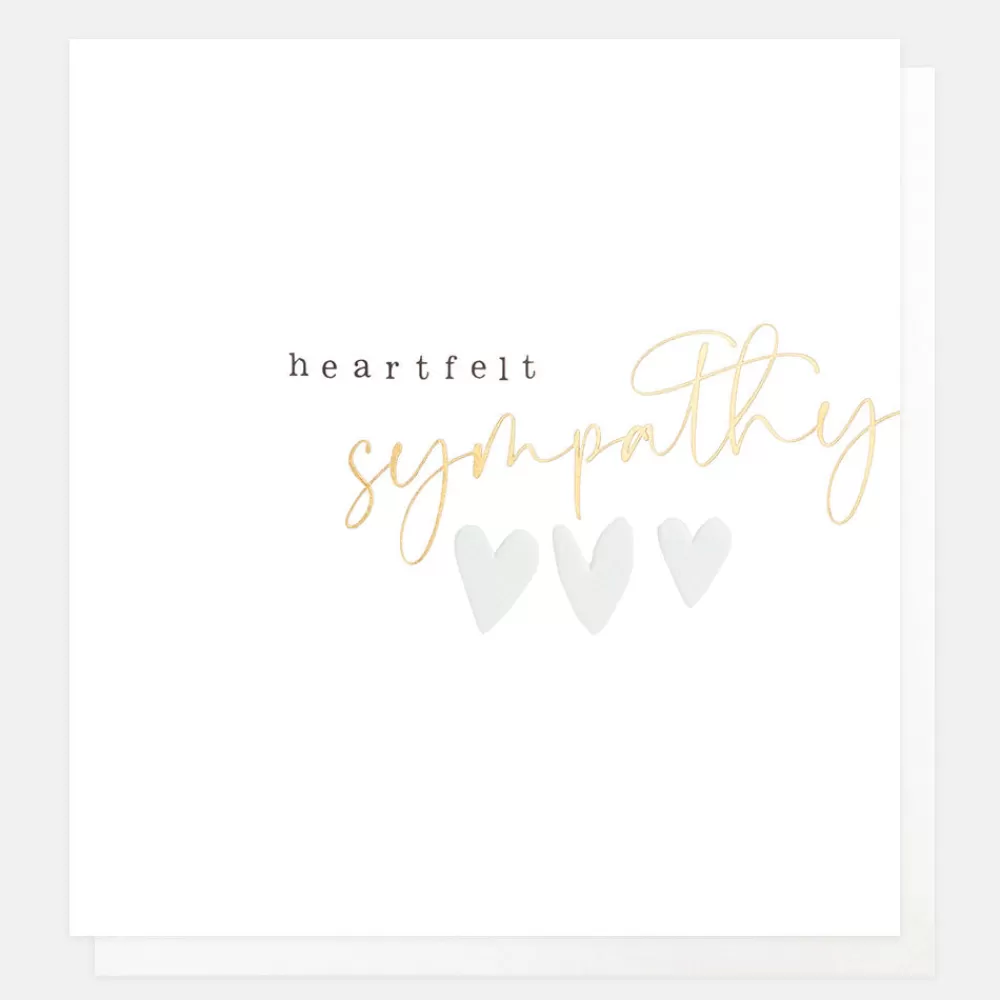 Silver Hearts Heartfelt Sympathy Card>Caroline Gardner Clearance