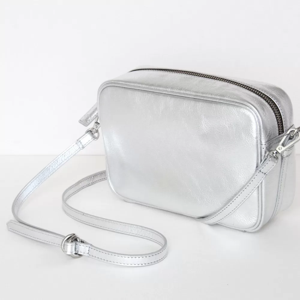 Silver Leather Camera Bag>Caroline Gardner Best Sale