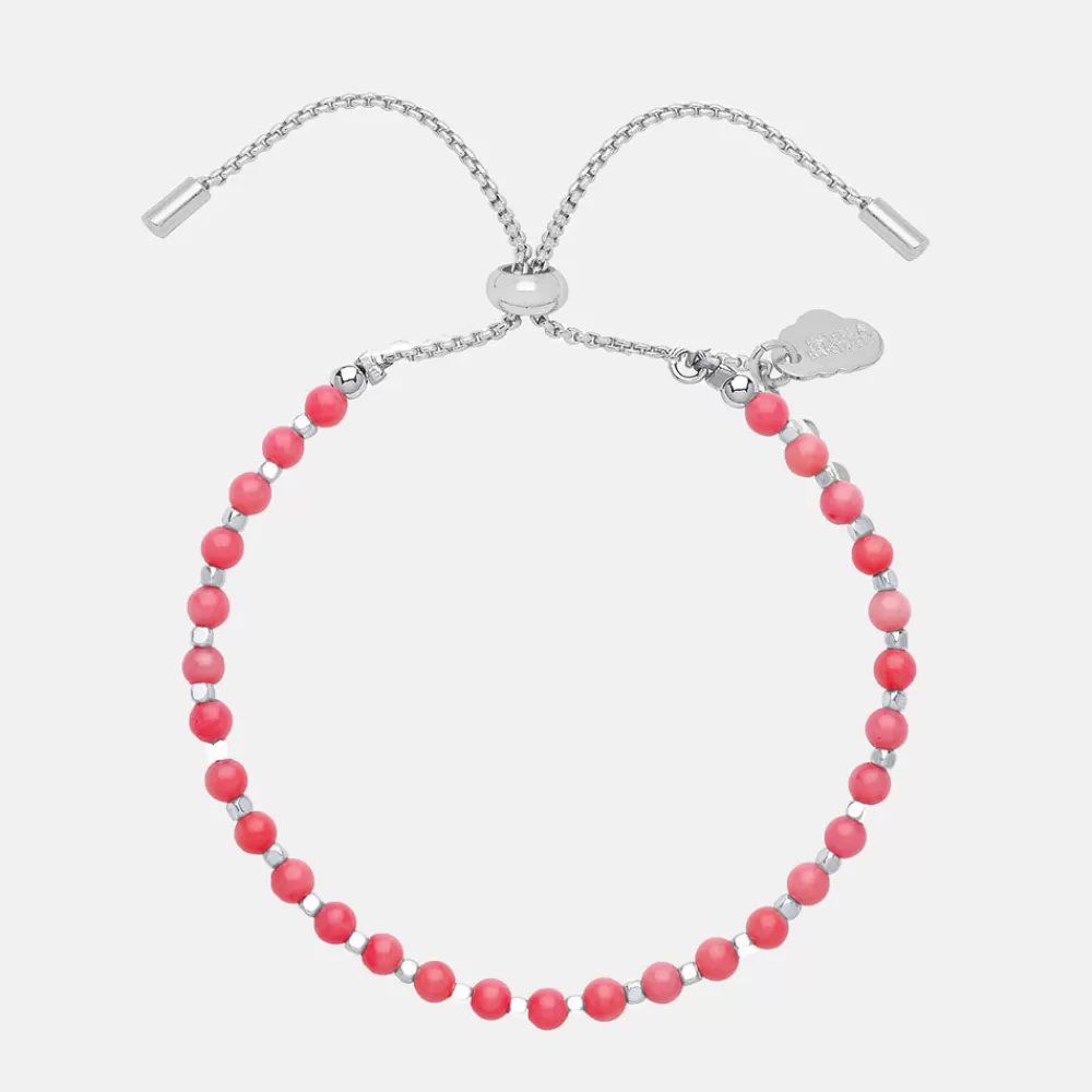 Silver Plated Coral Agate Amelia Bracelet>Caroline Gardner Best