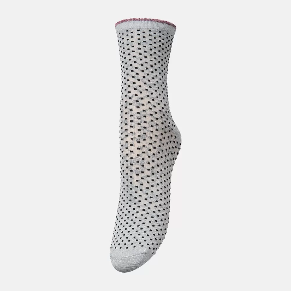 Silver Small Dot Sparkle Socks>Caroline Gardner Hot