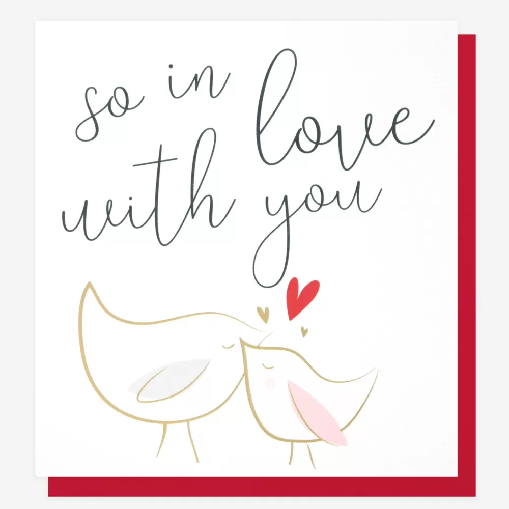 So In Love With You Birds Card>Caroline Gardner Store