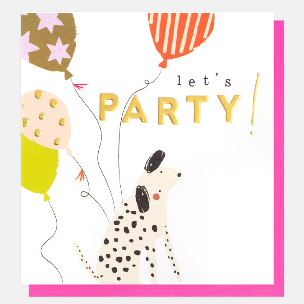 Spotty Dog & Balloons Birthday Card>Caroline Gardner Hot