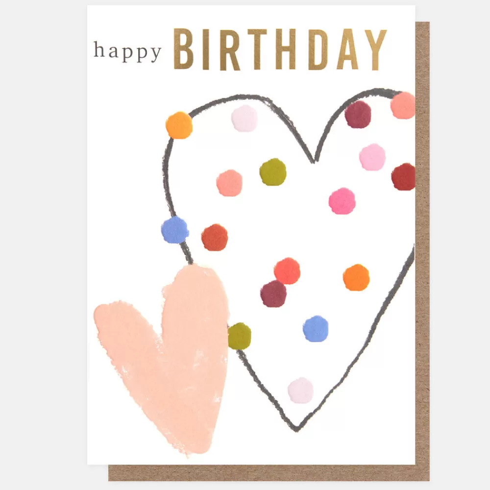 Spotty Heart Happy Birthday Card>Caroline Gardner Best