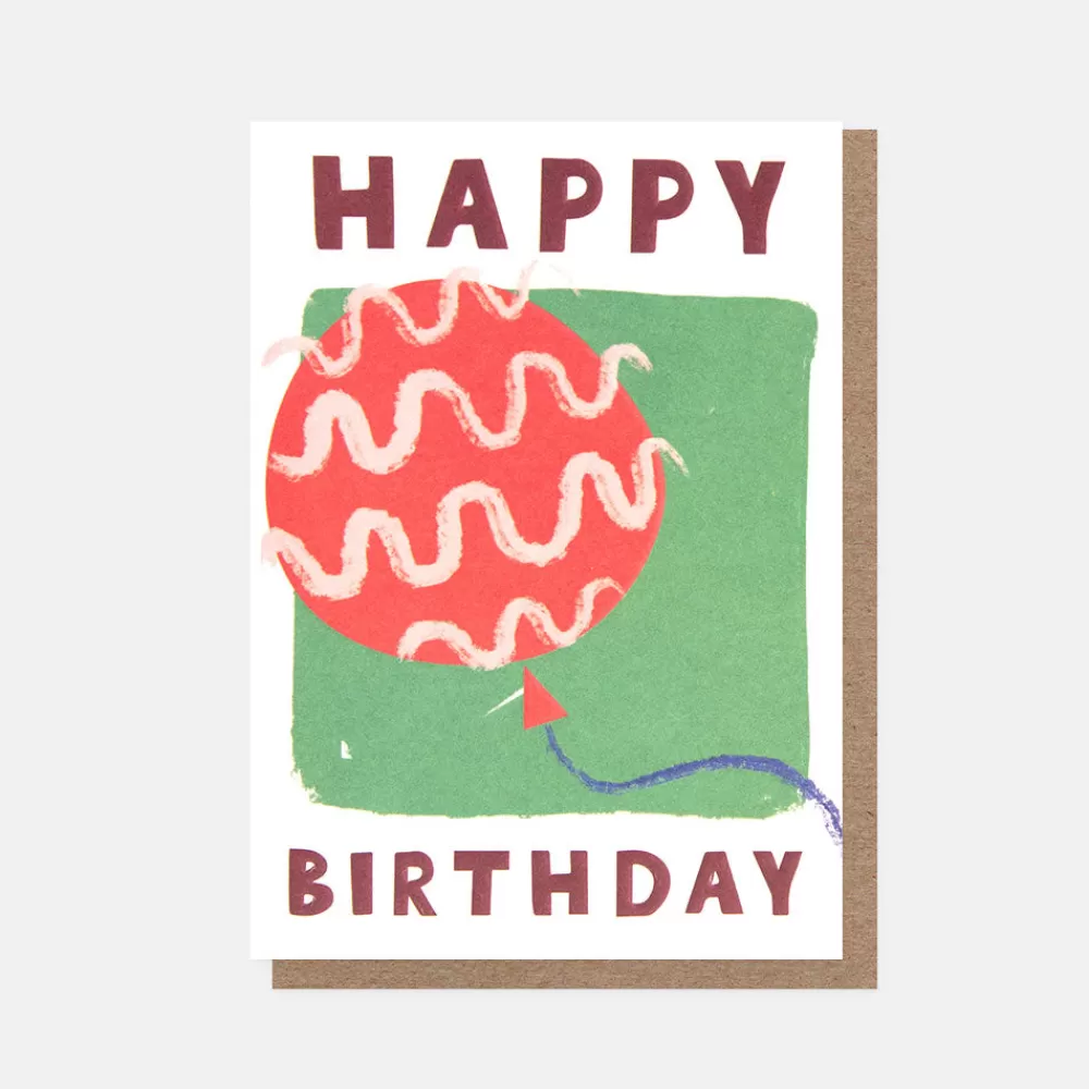 Squiggly Balloon Happy Birthday Card>Caroline Gardner Flash Sale